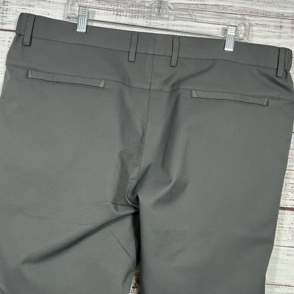 Jack Archer Pants Jetsetter Mens 40x30 Gray Slim Fit Performance Golf Chino